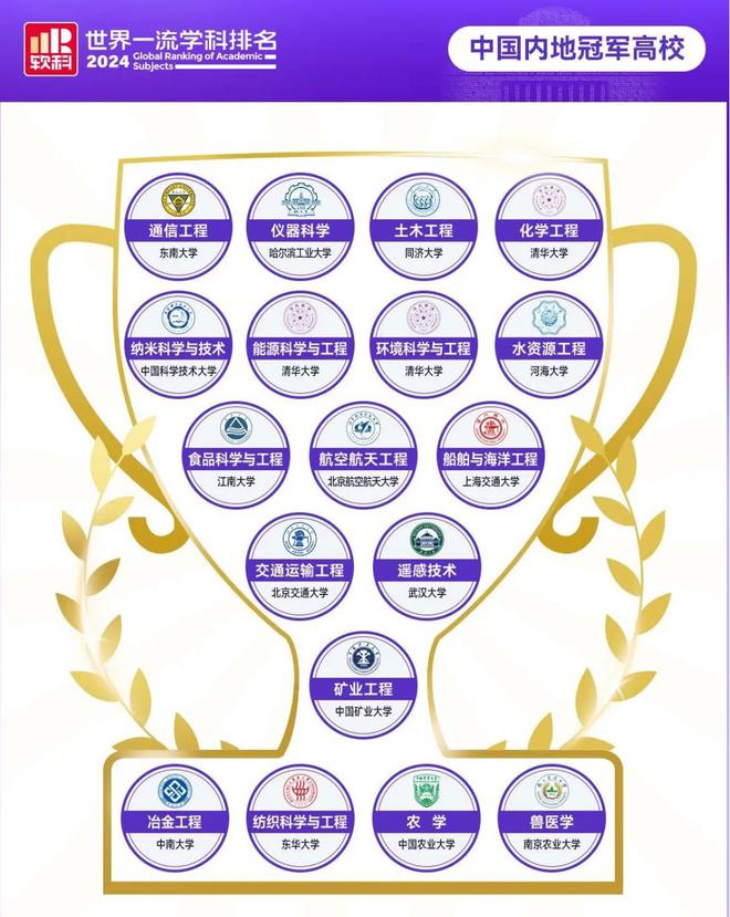 18个学科位列世界冠军占比三分之一！浙大、十大买球平台：清华、中大居前三(图3)
