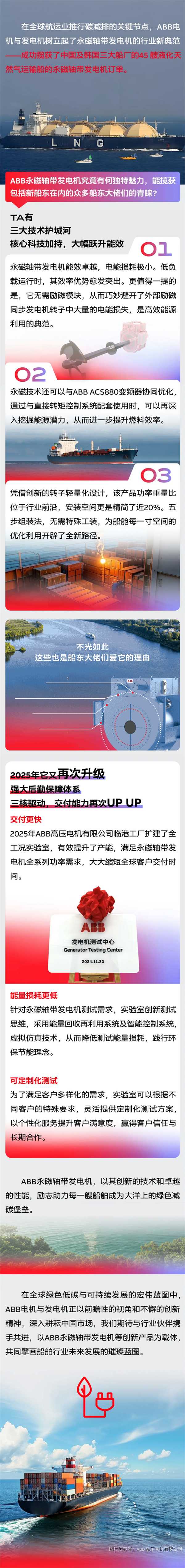 ABB永磁轴带发电机揽获45艘LNG运输船订单！揭秘新纪录背后的硬核科技(图2)