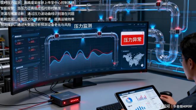 数字气压传感器流体运输管道高效的数字气压监测方案(图2)