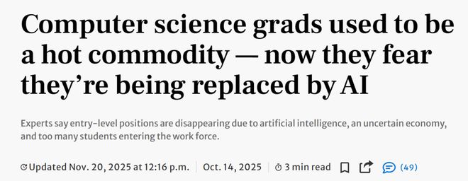 美国码十大买球平台：农正被AI「大屠杀」！Karpathy惊呼26届毕业生崩溃(图7)